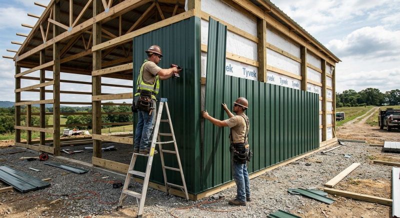 Pole Barn Siding Installation in Shelby County, AL